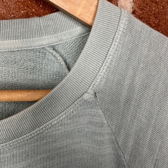 J.Crew Vintage Fleece Sweatshirt Women's Size Large Pullover Blue Green - Picture 7 of 12